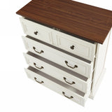 Modern White 5-Drawer Dresser for Bedroom - Ample Storage Wide Chest of Drawers, Sturdy & Safe W1785P238909