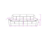 Blanche Grey Reclining Sofa with LED Lights B201P412064