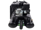 6.5HP Gas Powered 10-Gallon Twin Tank Air Compressor, 143 PSI Wheelbarrow Air Compressor with W465P422104