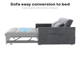 Corduroy Double Sleeper Sofa With Pull-Out Bed, 2 Pillows & Side Storage Pocket 03564076