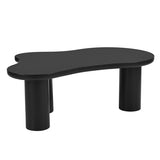 ON-TREND 44'' x 25.9'' Easy Assembly Cloud Coffee Table with 1.5'' Thick Tabletop, Cream Style N721P190395B