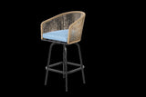 Outdoor Bar Stools Set of 2, 2-Piece Patio Bar Stools Armrests, All Weather Rattan Bar Chairs W640P256795