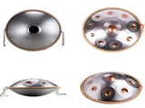 10 Notes Silver Solid Color Handpan Drum Steel Percussion Instrument 00616550