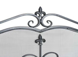 Onyx 3-Panel Iron Fireplace Screen 54" x 31.5", Black Finish N775P386819B