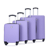 luggage 4-piece ABS lightweight suitcase with rotating wheels, 24 inch and 28 inch with TSA lock, W284P149253