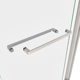 Bypass shower door, sliding door, with 5/16" tempered glass and Brushed Nickel finish 6074 W2122P179445