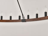 39.3 INCH Wood Wagon Wheel Chandelier Modern Farmhouse Pendant Light 20-Light Ceiling Hanging W5008P464781
