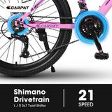 S24103 24 inch Mountain Bike for Teenagers Girls Women, Shimano 21 Speeds with Dual Disc Brakes and W709P187883