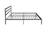 Queen Size Metal Bed Frame with Headboard Charcoal Grey W31181462