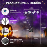 ZNTS 4Packs Solar Scary Eyeballs Lights Outdoor Halloween Decoration Swaying Light Halloween Path Lights 44500694