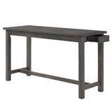 4pc Counter Height Dining Set Gray Finish Counter Height Table w Drawer Built-in USB Ports Power B011P151856