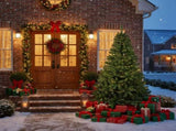 6FT Christmas Tree with 500 PVC Tips Green Artificial Plant Hinged Structure Metal Stand Holiday 41212508
