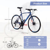 24 Speed Hybrid bike Disc Brake 700C Road Bike For men women's City Bicycle W1019112675