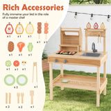 Kids Wooden Barbecue Grill Playset 51798009