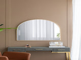 33" x 31" Arched Decorative Accent Mirror with Iron Gold Frame, Wall Deor for Bathroom, Bedroom, W2078124338