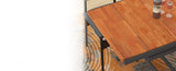Extendable Dining Table Convertible 2 in 1 Shelf to Table with Metal Frame Industrial and Rustic W3128P281270