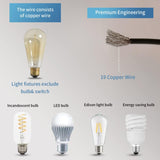 3-Light with Clear Glass Glacier Shade Unique Hand-make Lampshade Industrial Indoor Light Fixtur E26 35005971