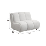 ZNTS ACME Manilla Chair, Ivory White Linen LV04322