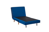 CANON Modern Velvet Foldable Sofa Bed with Piping Design - 3-Position Adjustable Backrest, Converts W3391P324987