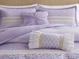 5 PCS Full/Queen Seersucker Comforter Set with Throw Pillows B035P366534