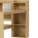Wooden L-Shape Daybed with Seven Storage Cabinets and Two Storage Drawers, Multi-functional Bed with 67327891