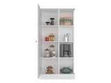 Rentz Multi-Storage Cabinet with Storage Compartments, and Versatile Organization, White B097P474301