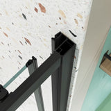 56"-60"W x 72"H sliding shower door, sliding door, with 1/4" tempered glass and Matted Black finish W2122P196370