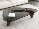 Modern Glass Coffee Table, 35.8" x 25.6" x 15.7" Mid Century Modern Coffee Table, Sleek Coffee W3101P493240