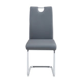 Modern Dining Chairs Set of 4, Side Dining Room/Kitchen Chairs, Faux Leather Upholstered Seat and N752P186170G