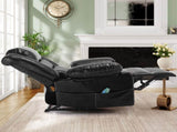Breathable Leather Massage Recliner Chair Manual Living Room Reclining Sofa W1403P156678
