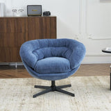 ZNTS Modern Chenille Office Chair, 360&deg; Swivel Accent Chair with Removable Cushion, Round Office Chair, N817P207777N