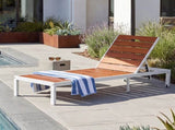 Outdoor Chaise Lounges Pool Lounge Chairs Outdoor Daybed Recliner with Adjustable Backrest for N719P383161K