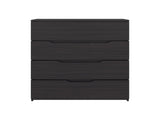 Aralia Drawer Dresser, Four Drawers, Superior Top, Black Wengue B097P474286