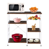 ZNTS 3-Tier Industrial Kitchen Baker's Rack Utility Microwave Oven Stand Storage Cart Workstation Shelf 28786090