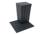 Plastic Interlocking Deck Tiles,44 Pack Patio Deck Tiles,12"x12" Square Waterproof Outdoor All W206P151694
