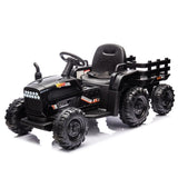 ZNTS Ride on Tractor with Trailer,24V Battery Powered Electric Tractor Toy, 200w*2motor W1578P193900