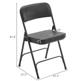 4 Pack Metal Folding Chairs with Padded Seat and Back, for Home and Office, Indoor and Outdoor 66232758
