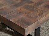 Rustic Industrial Wood Coffee Table, 47.2*23.5x18" Wood Coffee Table, Handcrafted Table W2729P270748