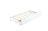 Twin Size Bed Headboard, Footboard, Trundle and Three Storage Drawers, Twin Size Pine Wood Bed W504P197162