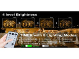 105ft Outdoor Christmas Decoration Lights,1000 LED 8 Modes Curtain Fairy Lights with 50 Drops,Plug 18819962