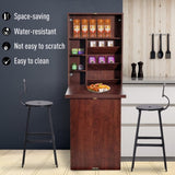 Wall Mount Desk Cabinet-Mahogany 92226147