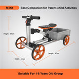 KidRock Buildable Kit 20 in 1 Kids Balance Bike No Pedal Toy for 1 to 6 Years ET297814MKT
