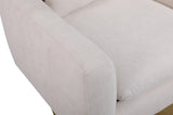Classic Mid-Century 360-degree Swivel Accent Chair, Beige Linen W1361104580