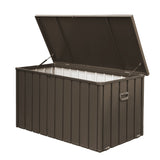 ZNTS 200 Gallon Outdoor Storage Deck Box Waterproof, Large Patio Storage Bin for Outside Cushions, Throw W1859P168273