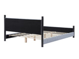 48-inch Striped Rubberwood Upholstered Bed,King N769P364062B