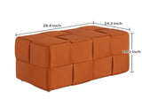 Ottoman Foot Rest Soft and Comfortable Ottoman Square Corduroy Woven Design Sofa Stool Brown W3851P453274
