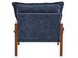 Cloud Shaped Indoor Leisure with Solid Wood Armrest & Solid Wood Frame, Chenille Fabric Accent 20845574
