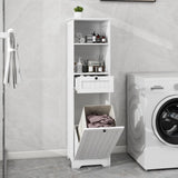 One-Compartment One-Drawer Tilt-Out Laundry Sorter Cabinet - White 32561308