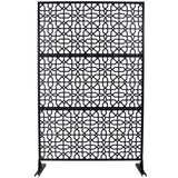 Outdoor & Indoor Privacy Metal Privacy 76" H48" W, Freestanding Decorative Privacy W465P193211