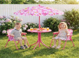 Kids Picnic Table Set with Adjustable Umbrella 3PCS Outdoor Furniture for Ages 3-6 78146851